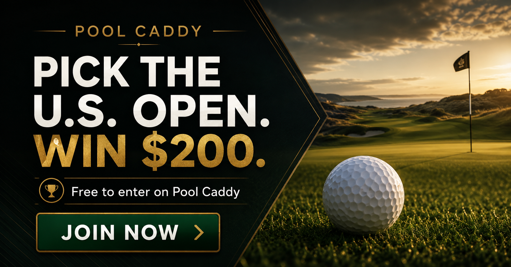 Pool Caddy Pick the U.S. Open. Win $200. Free to enter on Pool Caddy. Join now.